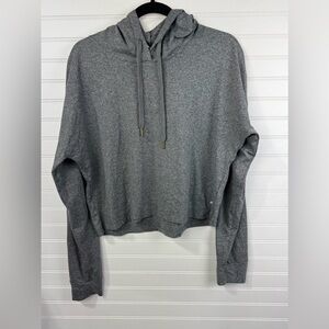 Marika women’s gray cropped hooded sweatshirt. Size large